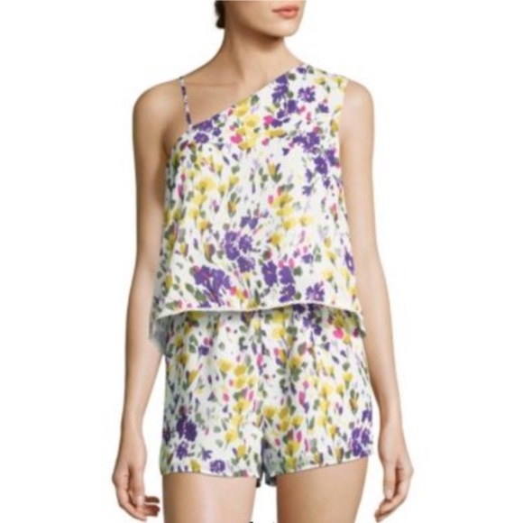 🎁 Saks Fifth Ave Red Label One-Shoulder Rompers - Picture 1 of 4